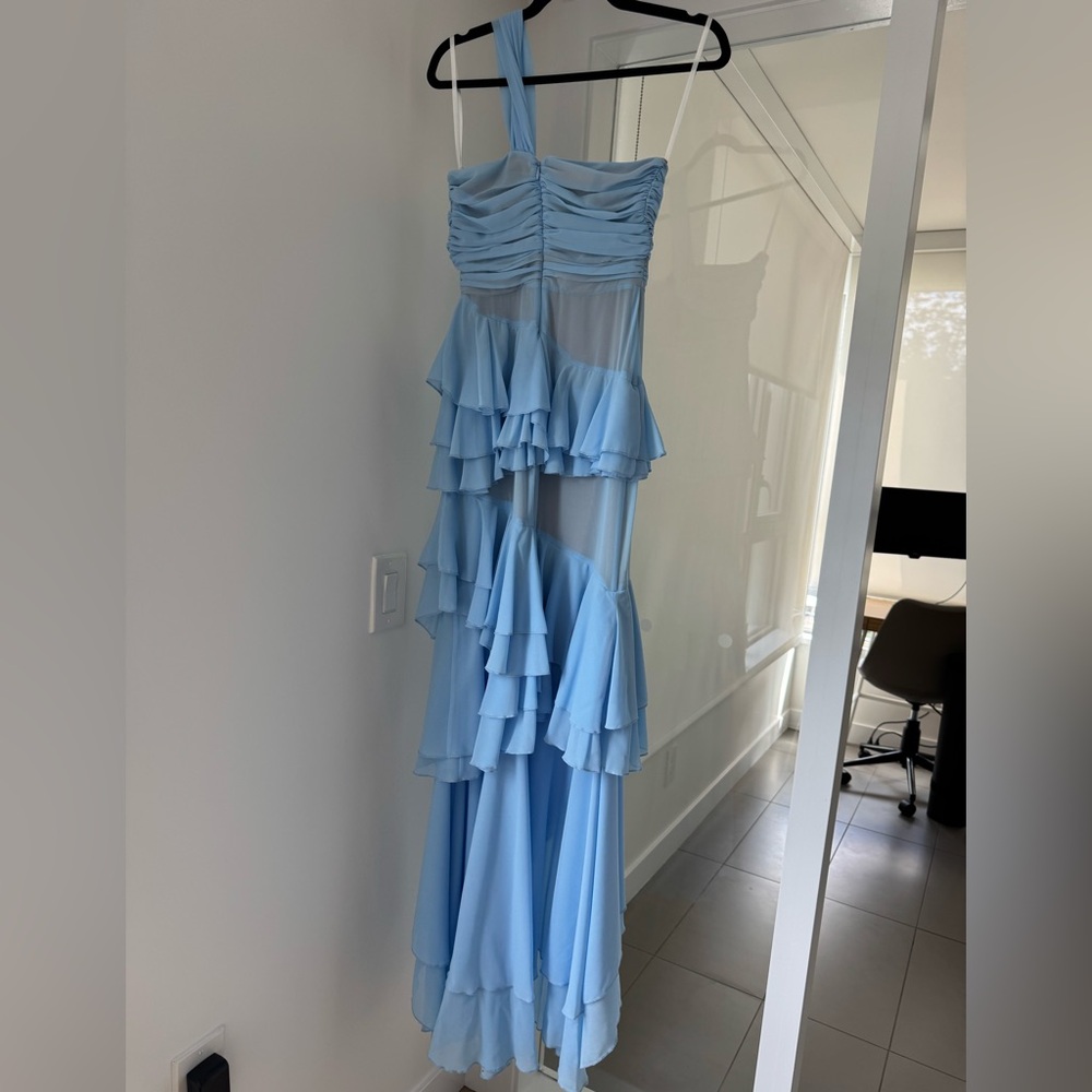 Michael Costello x REVOLVE Arielle Maxi Dress in baby blue - Picture 3 of 7